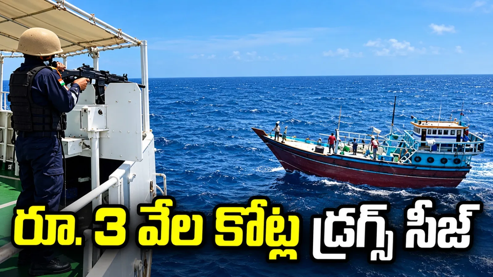 భారత కోస్టు గార్డుకు భారీ విజయం.. రూ.3 వేల కోట్ల విలువైన డ్రగ్స్ సీజ్